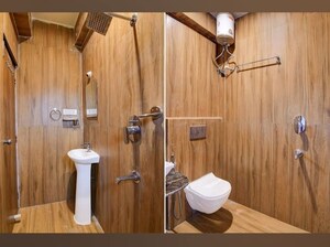 Bathroom in 2 BHK Apartment at Chinar Park – for Rent