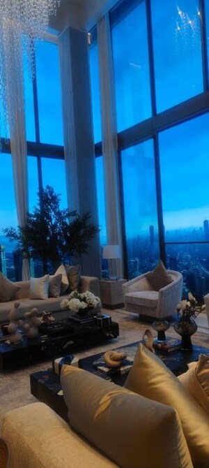 Living Room in 4 BHK Apartment at Rustomjee Crown, Prabhadevi – for Rent