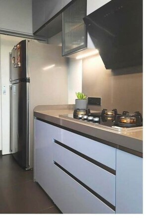 Kitchen in 2 BHK Apartment at Godrej Platinum Mumbai, Vikhroli East – for Rent