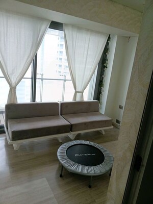 Living Room in 3 BHK Apartment at Lodha The World Towers World One Tier 2, Worli – for Rent