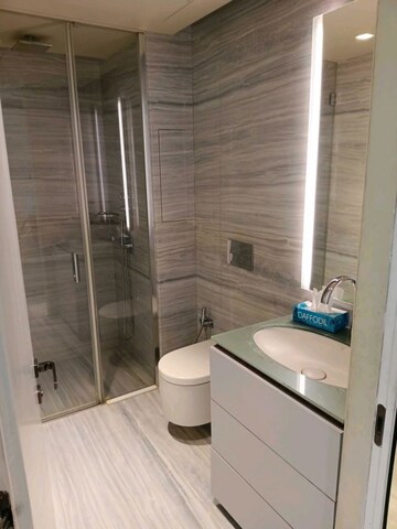 Bathroom in 3 BHK Apartment at Lodha The World Towers World One Tier 2, Worli – for Rent