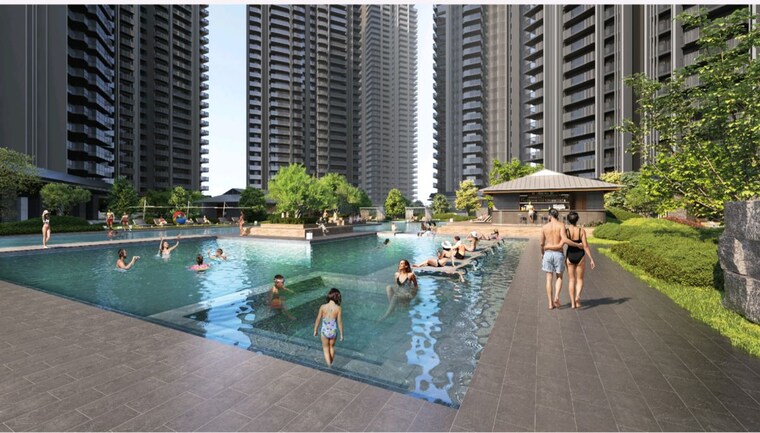 Swimming Pool, krisumi-waterside-residences 2.5 Bedroom 1925 Sq.Ft. Apartment In Sector 36a Gurgaon 9939666