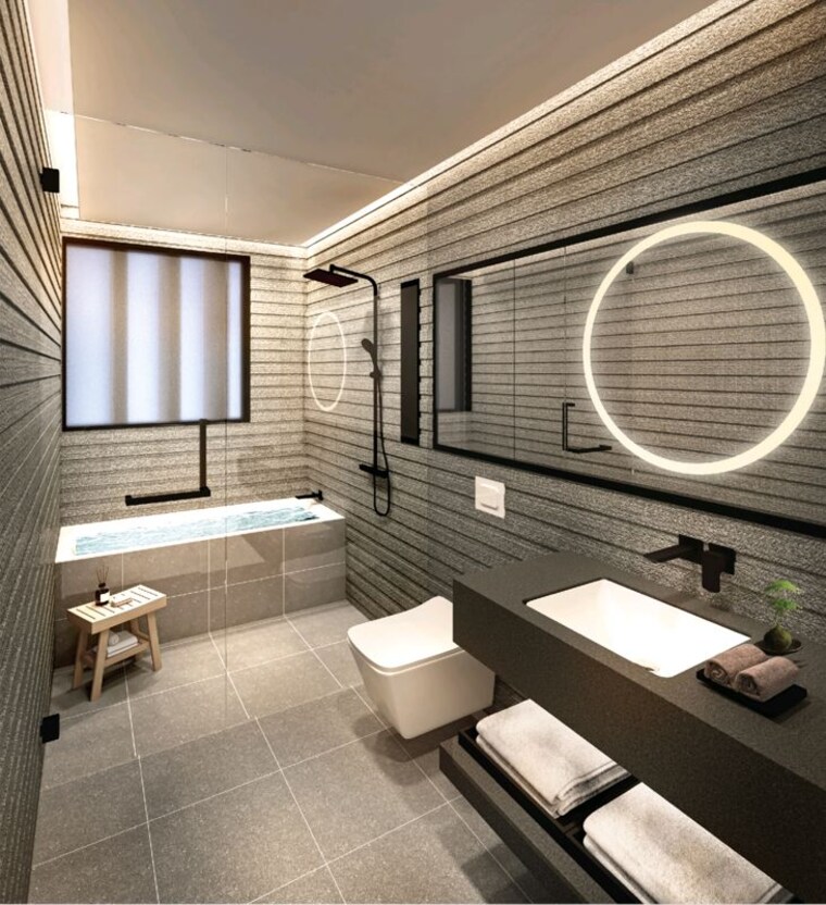 Bathroom, krisumi-waterside-residences 3 Bedroom 2260 Sq.Ft. Apartment In Sector 36a Gurgaon 9939701