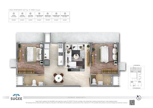 Floor Plan in 2 BHK Apartment at Sugee Srushti, Dadar East – for Sale