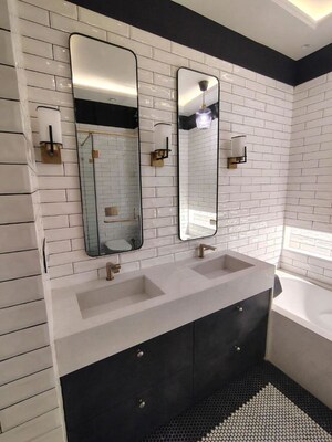 Bathroom in 3 BHK Apartment at Lodha The World Towers World One Tier 2, Worli – for Rent