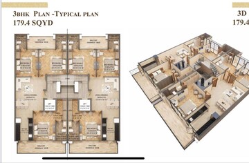 Floor Plan in 3 BHK Builder Floor at Spiti Homes, Sector 99a – for Sale