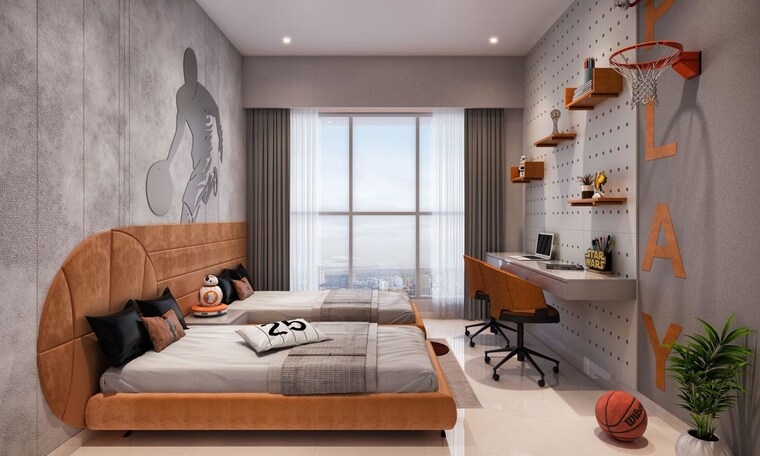 Bedroom, mahindra-marina-64 3 Bedroom 968 Sq.Ft. Apartment In Malad West Mumbai 9940064