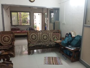 Living Room in 2 BHK Apartment at Dhanraj Park Society, Wakad – for Rent
