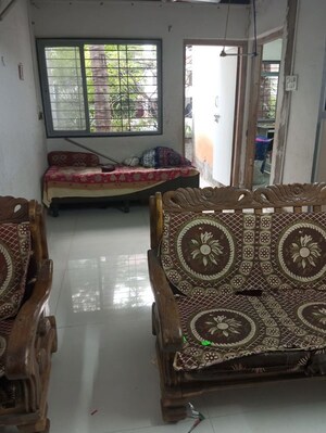 Living Room in 2 BHK Apartment at Dhanraj Park Society, Wakad – for Rent