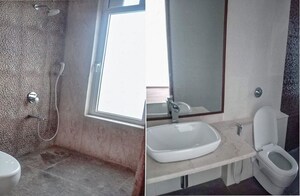 Bathroom in 4 BHK Apartment at New Dindoshi Omkar CHS, Goregaon East – for Sale