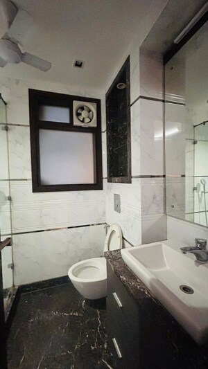 Bathroom in 3 BHK Builder Floor at Panchsheel Enclave – for Rent