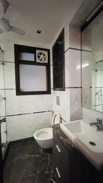 Bathroom in 3 BHK Builder Floor at Panchsheel Enclave – for Rent