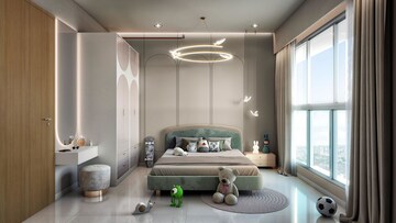 Living Room in 2 BHK Apartment at Mahindra Marina 64, Malad West – for Sale