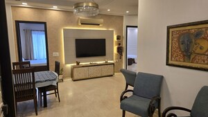 Living Room in 4 BHK Builder Floor at Sushant Lok I – for Rent