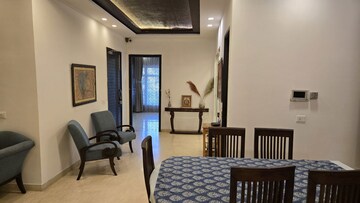 Dining Room in 4 BHK Builder Floor at Sushant Lok I – for Rent
