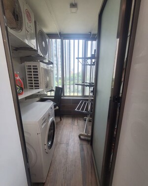 Balcony in 2.5 BHK Apartment at Oberoi Realty Woods, Goregaon East – for Rent