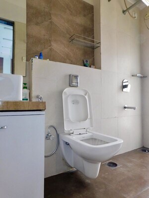 Bathroom in 3 BHK Apartment at Rajesh Raj Splendour Mumbai, Vikhroli West – for Rent