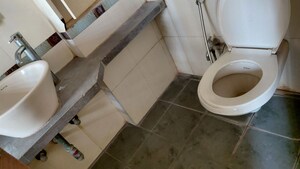 Bathroom in 2 BHK Apartment at Riddhi Tower, Malad East – for Rent