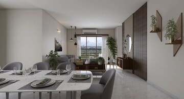 Living Room in 3 BHK Apartment at Godrej Meridien, Sector 106 – for Rent