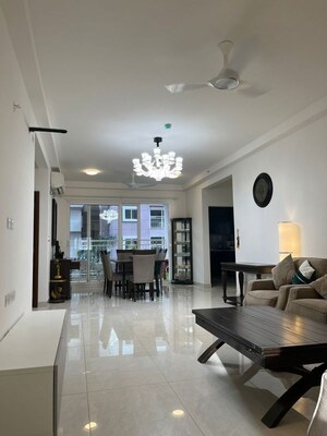 Living Room in 3 BHK Apartment at Prestige Beverly Hills, Kokapet – for Rent