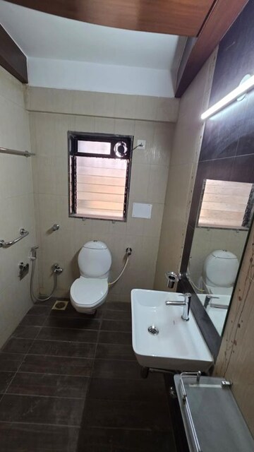 Bathroom in 3 BHK Apartment at Renuka CHS Bandra, Bandra East – for Rent