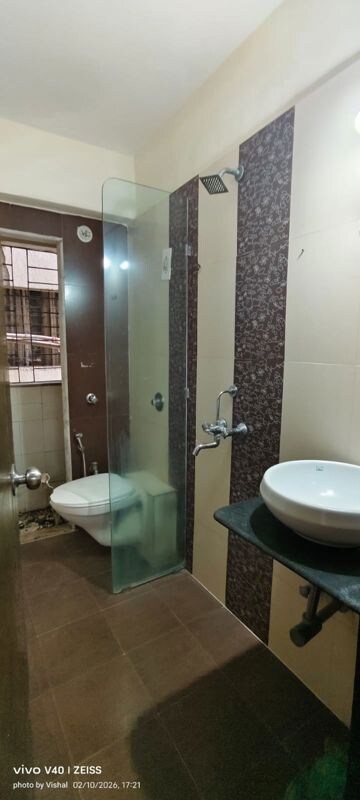 Bathroom in 2 BHK Apartment at Bhoomi Acres, Thane West – for Rent