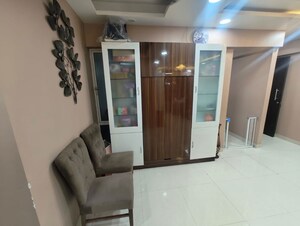 Living Room in 3 BHK Apartment at The Wadhwa Solitaire, Kolshet Road – for Sale