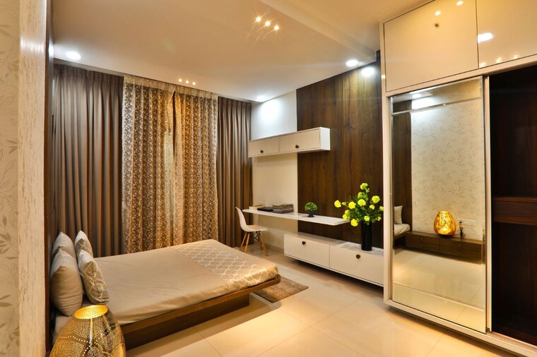 Living Room, kumar-palmspring-towers 2 Bedroom 1129 Sq.Ft. Apartment In Undri Pune 9944852