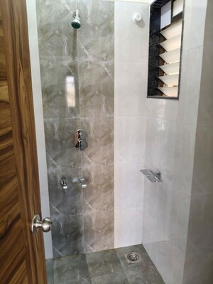 Bathroom in 1 BHK Apartment at K M Horizon Palms, Owale – for Rent