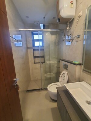 Bathroom in 3 BHK Builder Floor at Nehru Place – for Rent