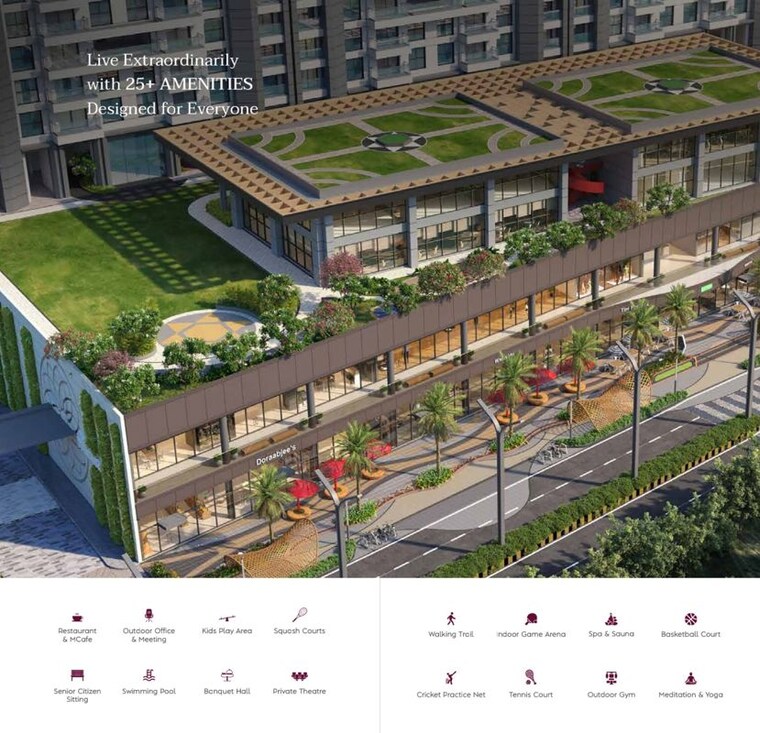 Exterior View, mantra-sky-homes 4 Bedroom 2625 Sq.Ft. Apartment In Magarpatta City Pune 9945995