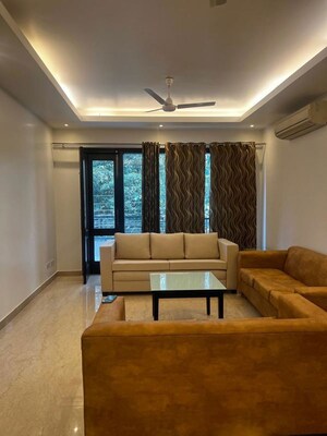 Living Room in 1 BHK Builder Floor at Hauz Khas – for Rent