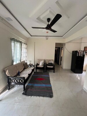 Living Room in 2 BHK Apartment at Solitaire Residency, Pimple Saudagar – for Rent