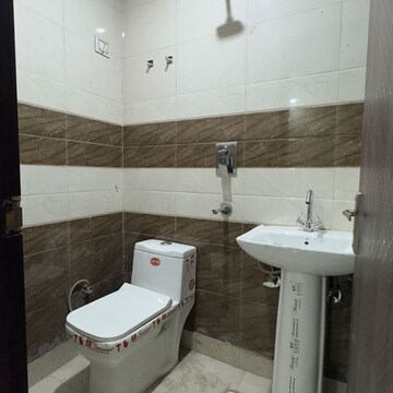Bathroom in 2 BHK Builder Floor at Palm Residency Chhatarpur, Rajpur Khurd Extension – for Rent