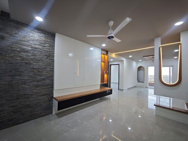 Living Room, hallmark-skyrena 3 Bedroom 1935 Sq.Ft. Apartment In Narsingi Hyderabad 9946441