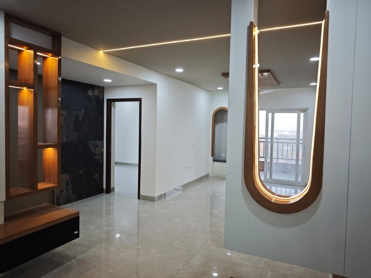 Living Room, hallmark-skyrena 3 Bedroom 1935 Sq.Ft. Apartment In Narsingi Hyderabad 9946441