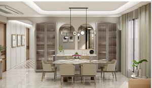 Dining area in 4 BHK Builder Floor at BPTP Country Floor, Sector 102 – for Sale