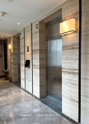 Building Lobby in 3 BHK Apartment at Lodha Kiara, Worli – for Rent