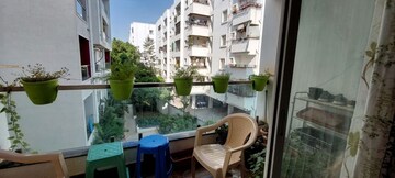 Balcony in 2.5 BHK Apartment at Hallmark Silvanas, Manikonda – for Rent