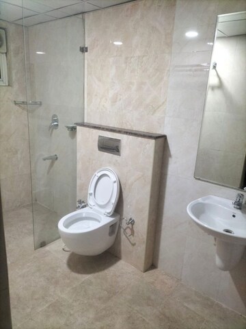 Bathroom in 3 BHK Apartment at Golf Edge, Gachibowli – for Rent