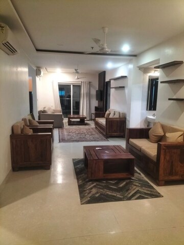 Living Room in 3 BHK Apartment at Golf Edge, Gachibowli – for Rent