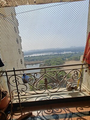 Balcony in 3 BHK Apartment at Tharwani Rosewood Heights, Kharghar Sector 10 – for Rent