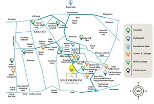 3 BHK Apartment – Map Location View at Space Paramount Tower, Kondhwa - for Sale