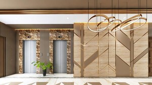 Staircase in 3 BHK Apartment at Space Paramount Tower, Kondhwa – for Sale