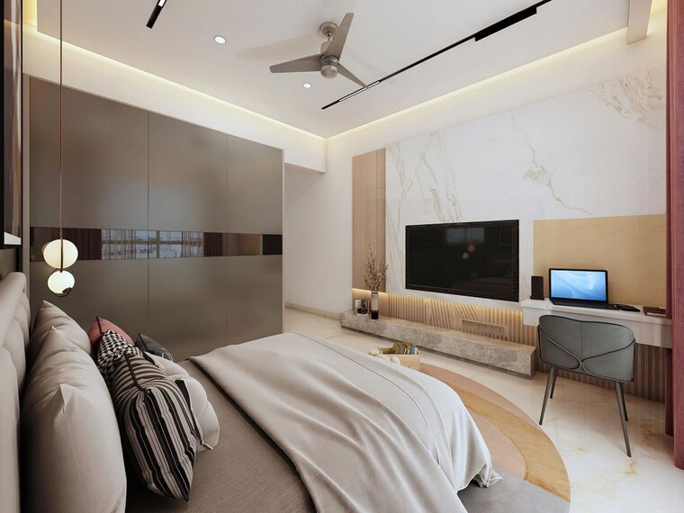 Bedroom, space-paramount-tower 3 Bedroom 1584 Sq.Ft. Apartment In Kondhwa Pune 9947448