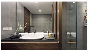 Bathroom in 2 BHK Apartment at Krisumi Waterfall Residences, Sector 36a – for Sale