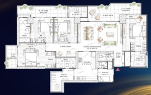 Floor Plan in 4 BHK Apartment at Smart World Sky Arc, Sector 69 – for Sale