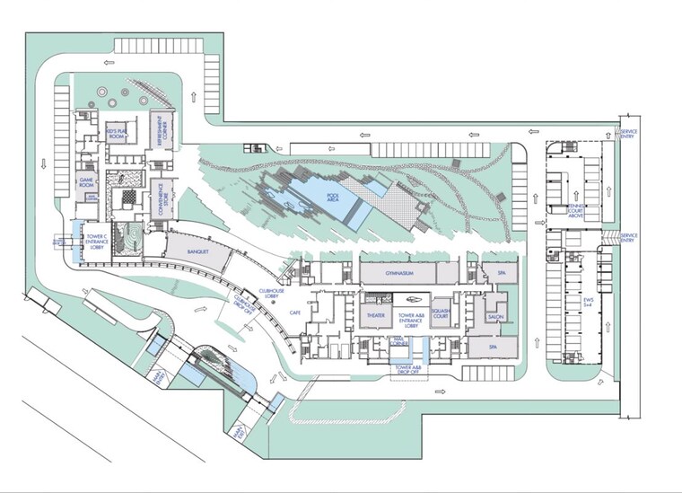 Floor Plan, krisumi-waterfall-residences 3 Bedroom 1946 Sq.Ft. Apartment In Sector 36a Gurgaon 9947686
