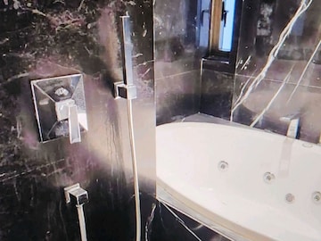 Bathroom in 3 BHK Apartment at Lodha Trump Tower, Worli – for Rent