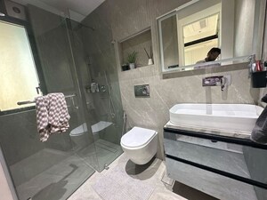 Bathroom in 3 BHK Apartment at Lodha Trump Tower, Worli – for Rent